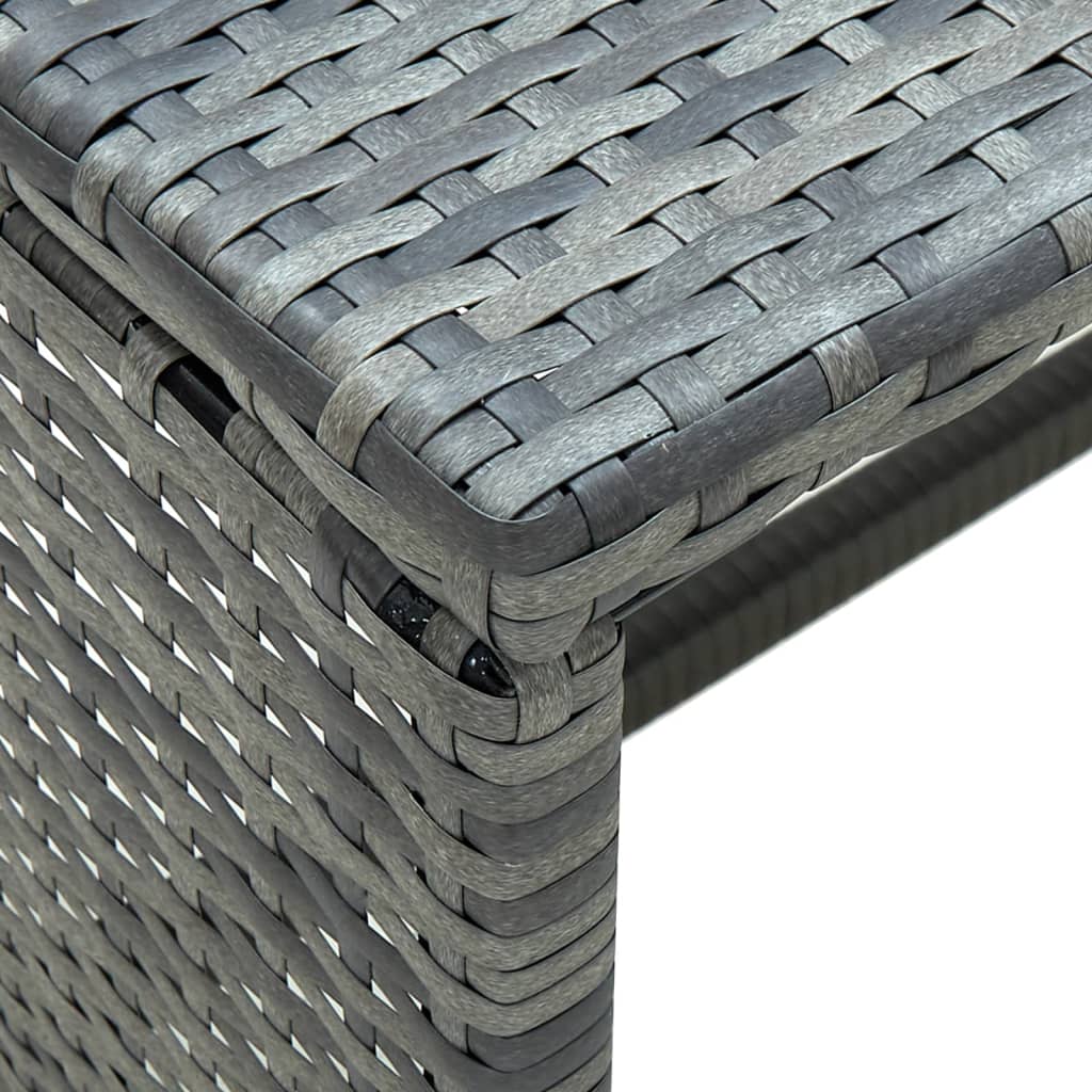 vidaXL Coffee Table Anthracite 70x40x38 cm Poly Rattan