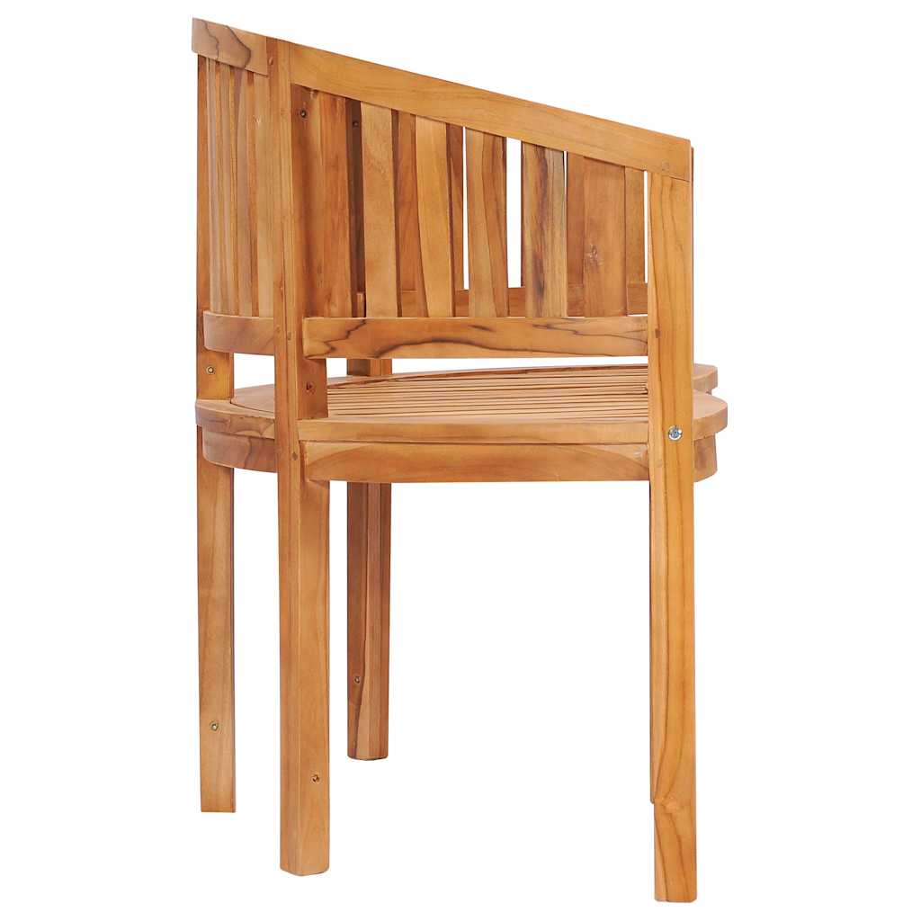 vidaXL Banana Bench 120 cm Solid Teak Wood
