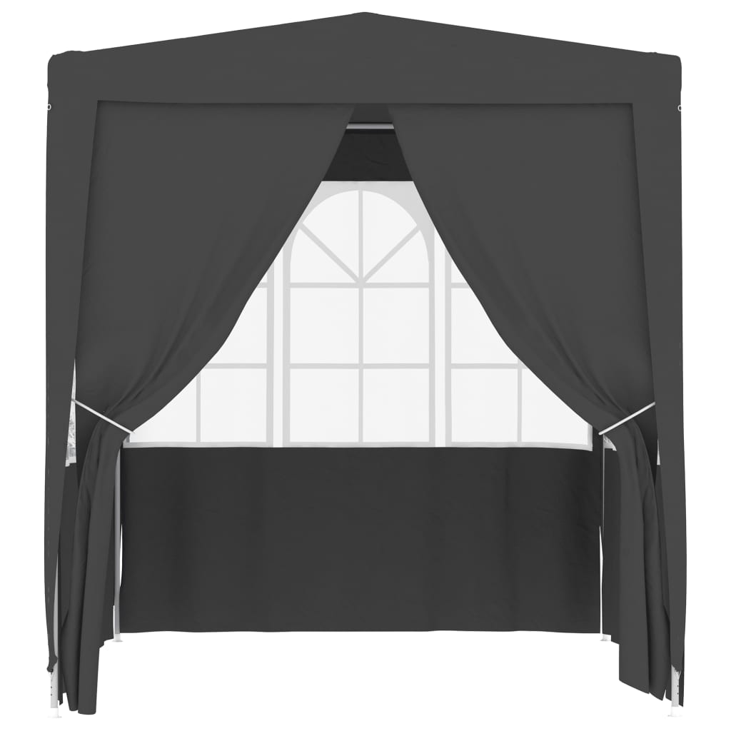 vidaXL Professional Party Tent with Side Walls 2x2 m Anthracite 90 g/m²