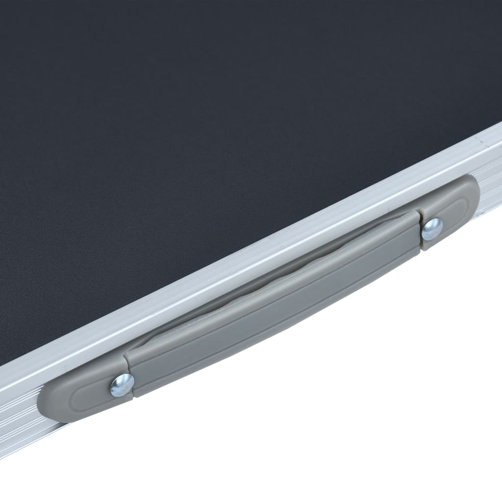 vidaXL Foldable Camping Table with Metal Frame 80x60 cm Grey