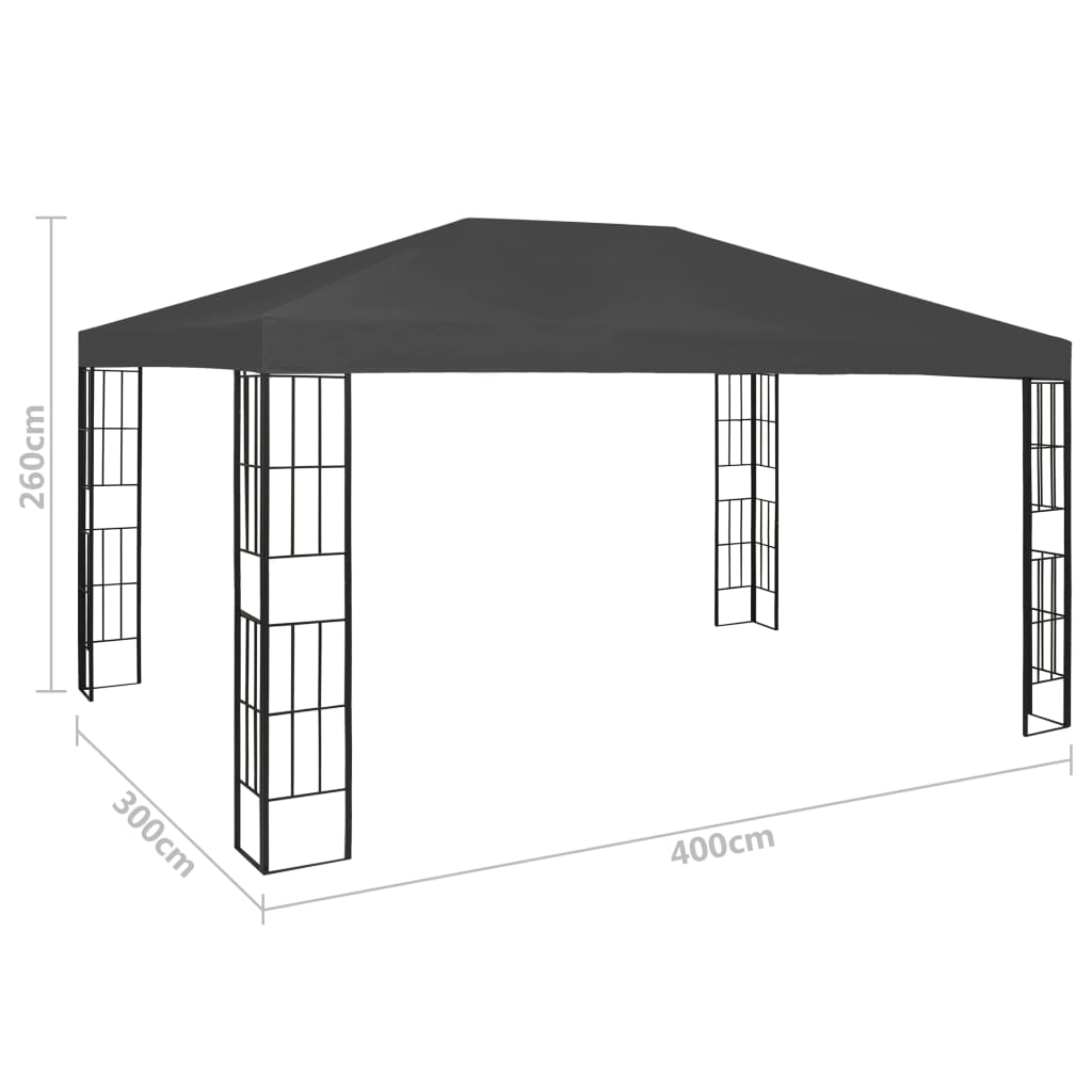 vidaXL Gazebo 3x4 m Anthracite