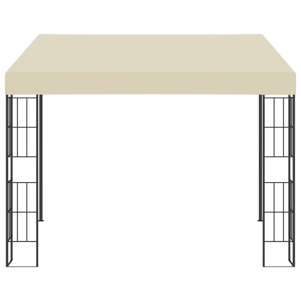 vidaXL Wall-mounted Gazebo 3x3 m Cream Fabric