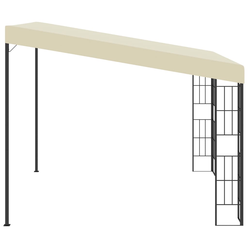 vidaXL Wall-mounted Gazebo 3x3 m Cream Fabric