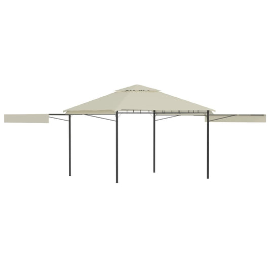 vidaXL Gazebo with Double Extended Roofs 3x3x2.75 m Cream 180 g/m²