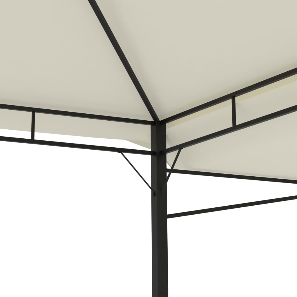 vidaXL Gazebo with Double Extended Roofs 3x3x2.75 m Cream 180 g/m²