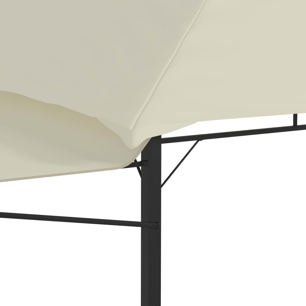 vidaXL Gazebo with Double Extended Roofs 3x3x2.75 m Cream 180 g/m²