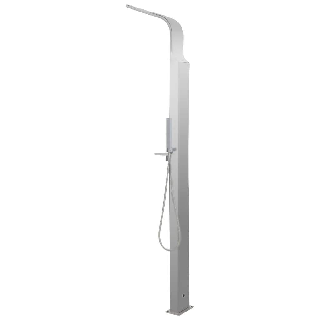 vidaXL Outdoor Shower Stainless Steel Curved