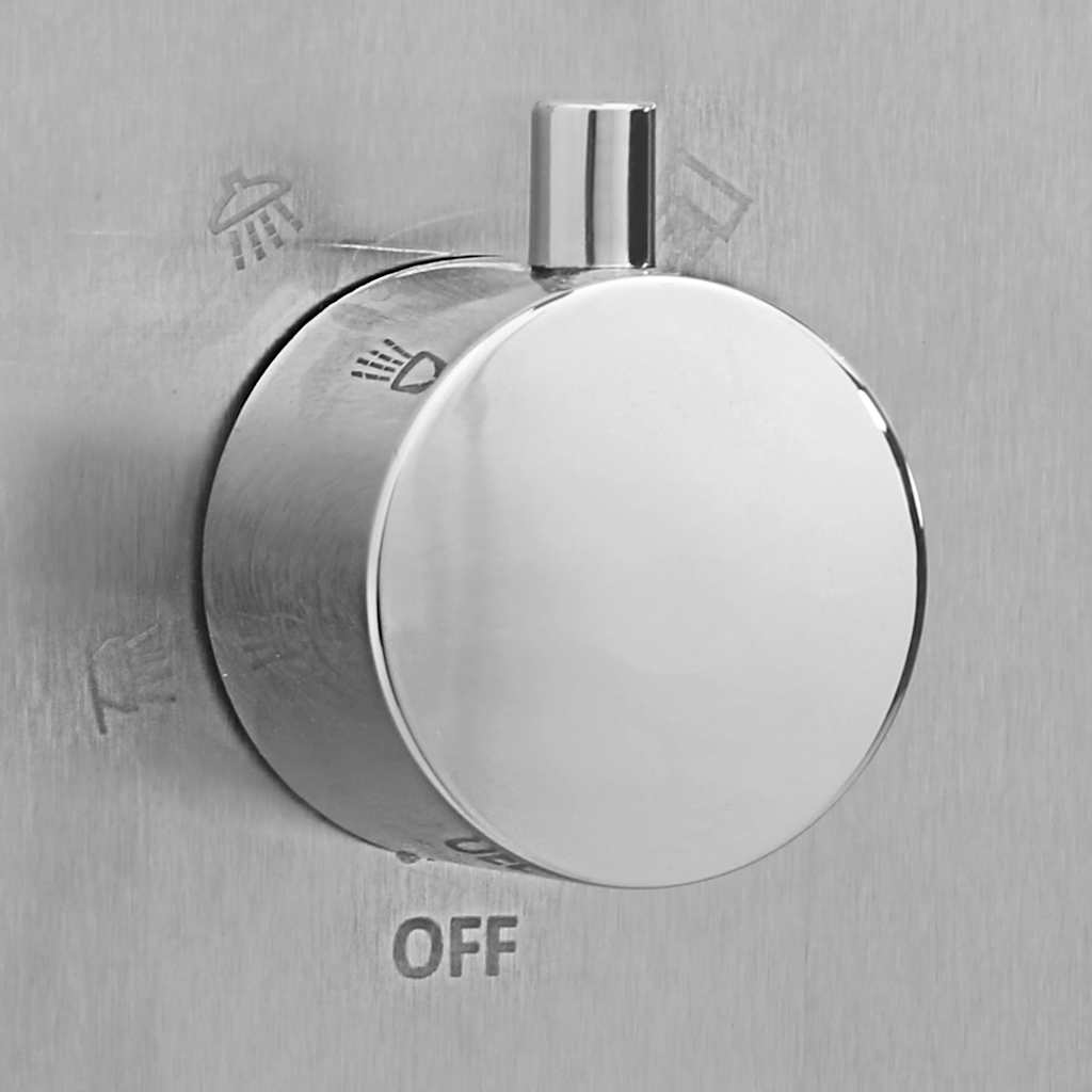 vidaXL Outdoor Shower Stainless Steel Square