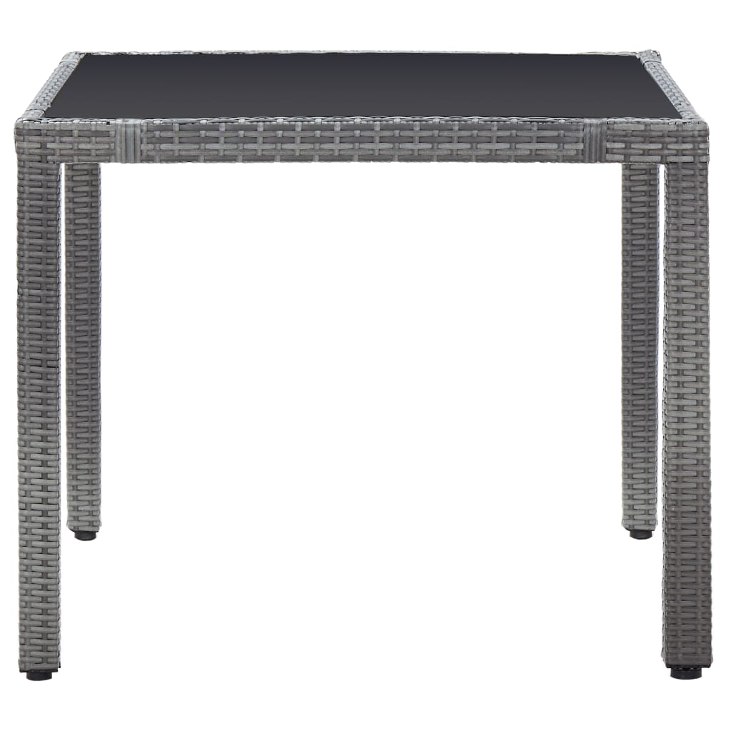 vidaXL 5 Piece Outdoor Dining Set Poly Rattan Grey