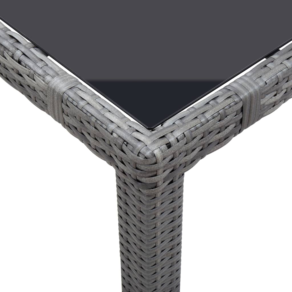 vidaXL 5 Piece Outdoor Dining Set Poly Rattan Grey