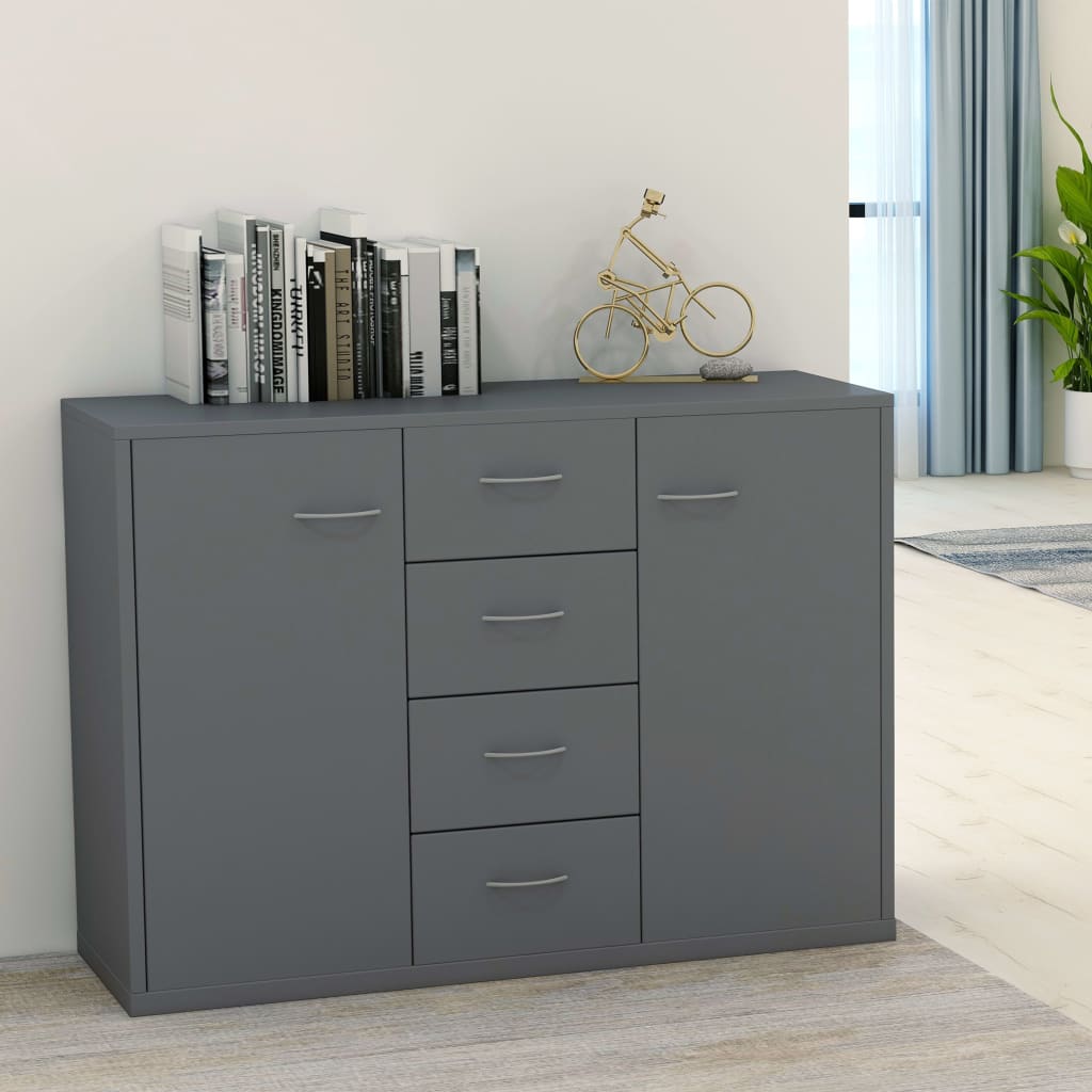 vidaXL Sideboard Grey 88x30x65 cm Engineered Wood