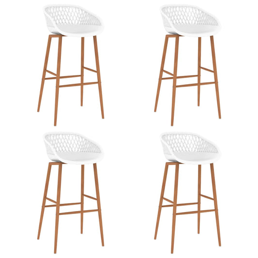vidaXL Bar Chairs 4 pcs White