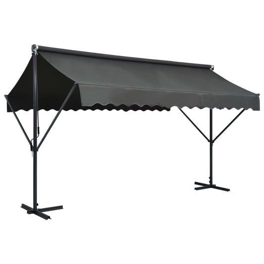 vidaXL Free Standing Awning 400x300 cm Anthracite