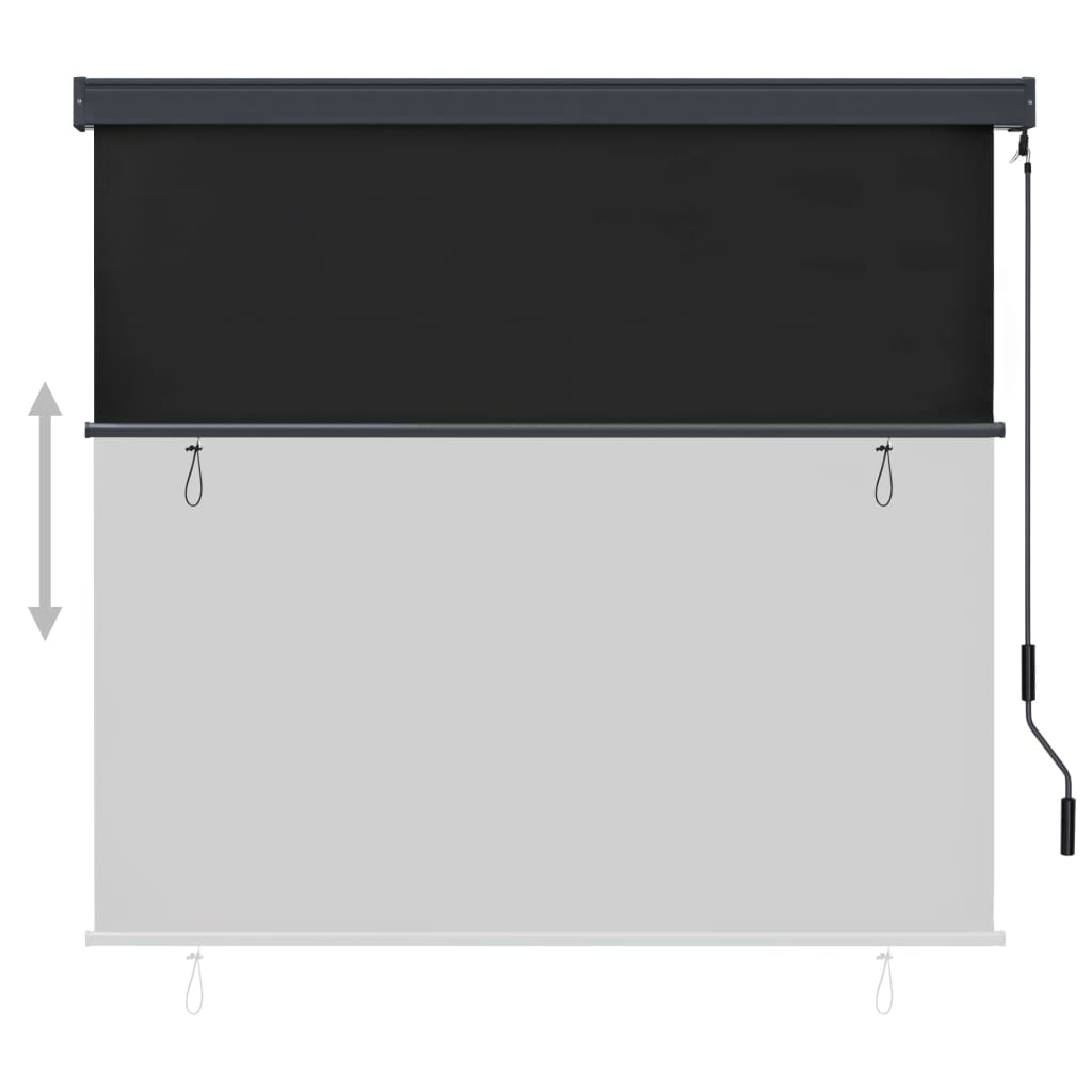 vidaXL Outdoor Roller Blind 160x250 cm Anthracite