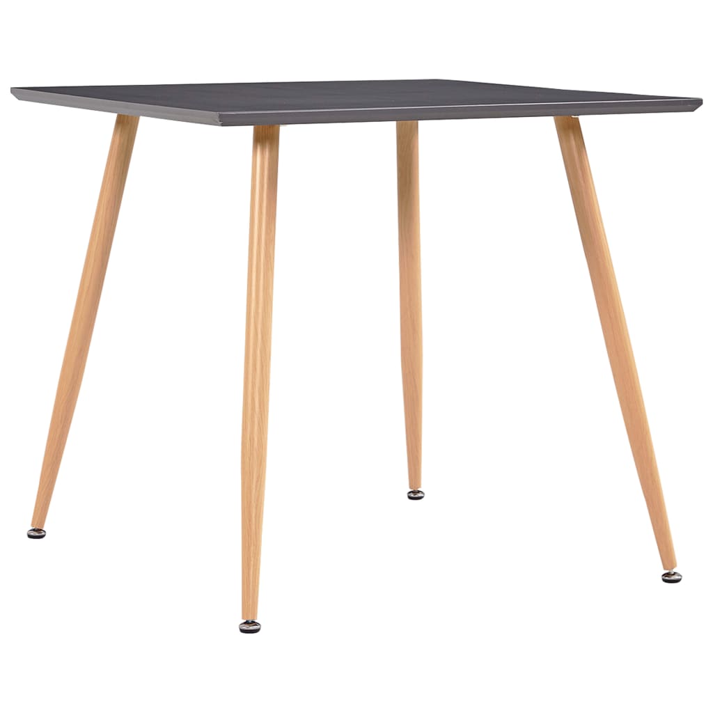 vidaXL Dining Table Grey and Oak 80.5x80.5x73 cm MDF