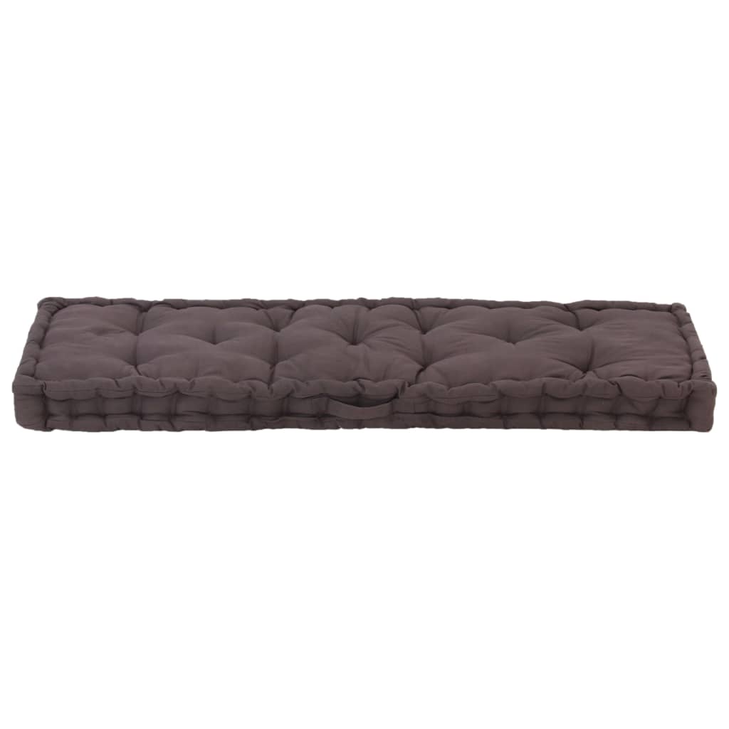 vidaXL Pallet Floor Cushion Cotton 120x40x7 cm Anthracite