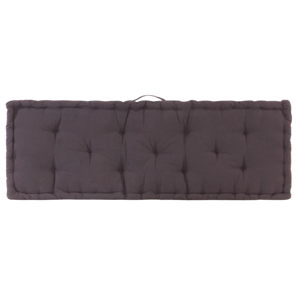 vidaXL Pallet Floor Cushion Cotton 120x40x7 cm Anthracite