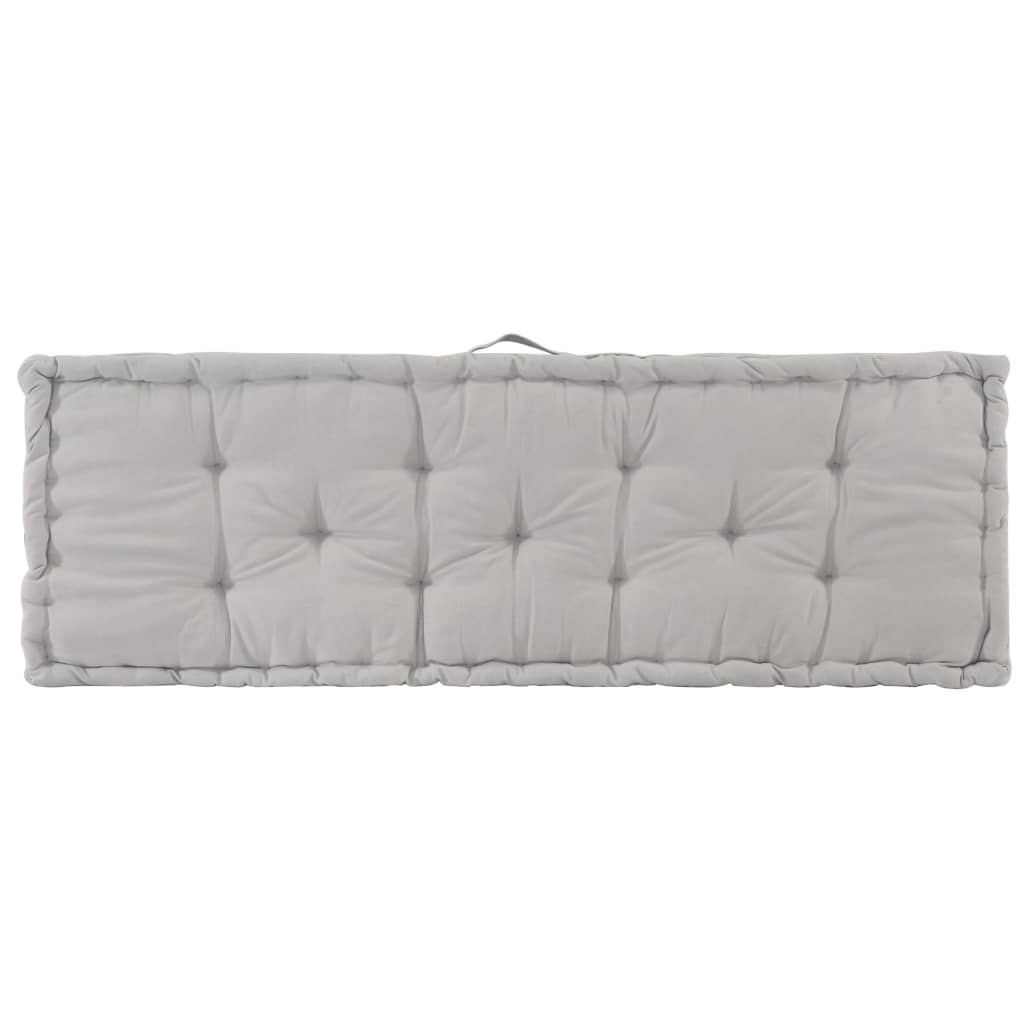 vidaXL Pallet Floor Cushion Cotton 120x40x7 cm Grey