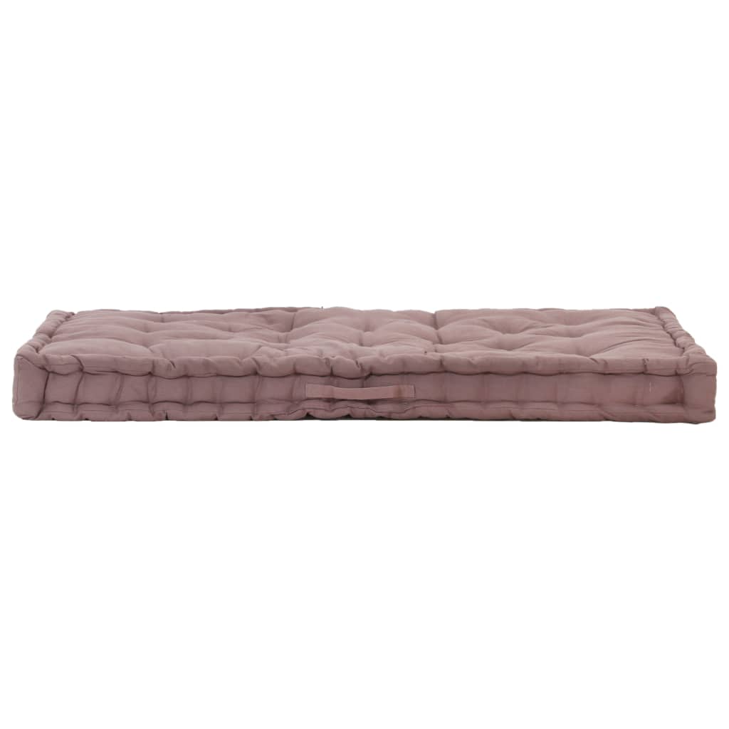 vidaXL Pallet Floor Cushion Cotton 120x80x10 cm Taupe