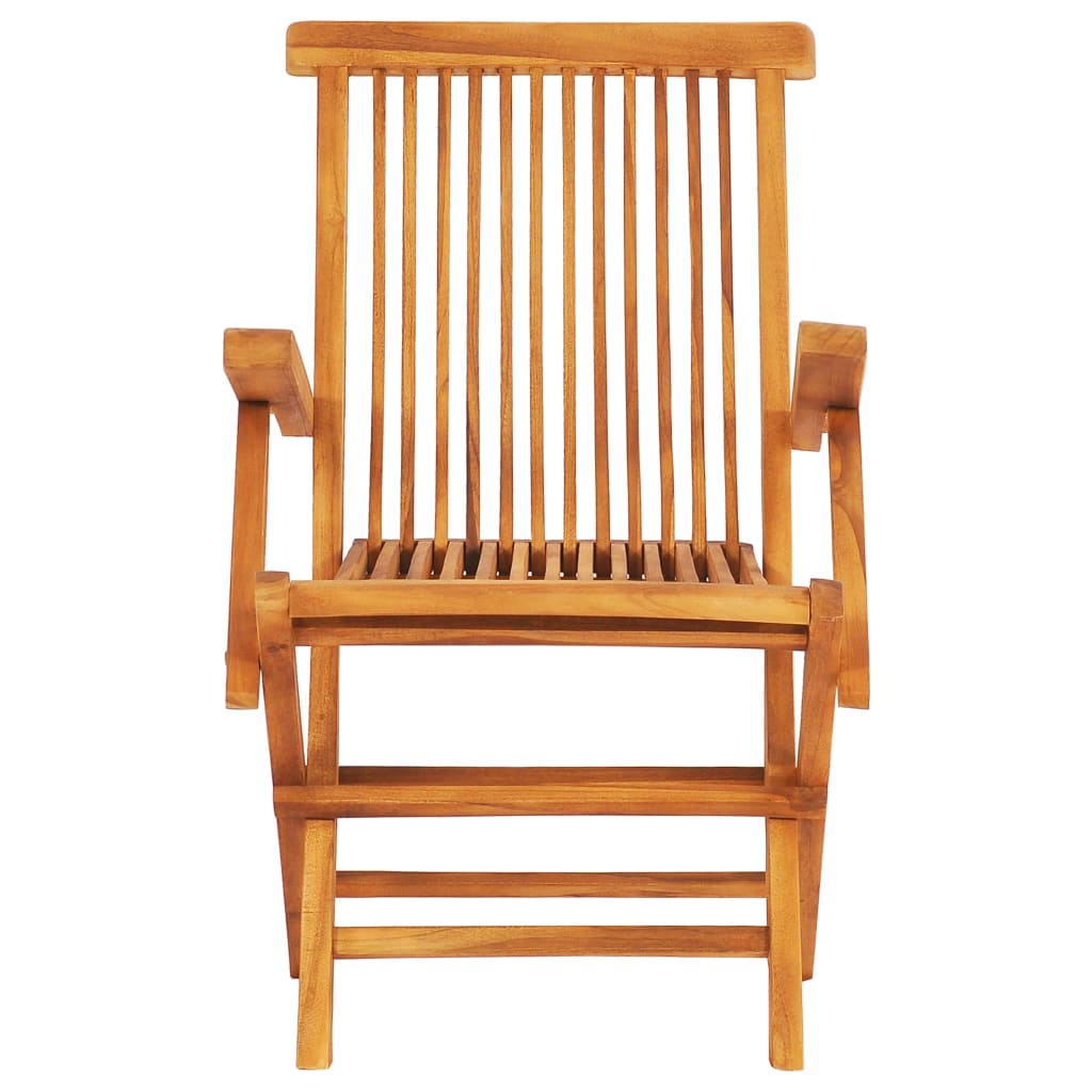 vidaXL 7 Piece Folding Outdoor Dining Set Solid Teak Wood