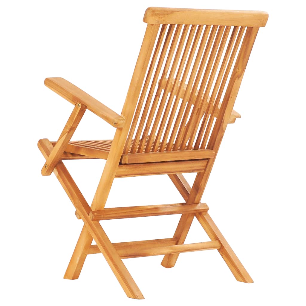 vidaXL 7 Piece Folding Outdoor Dining Set Solid Teak Wood