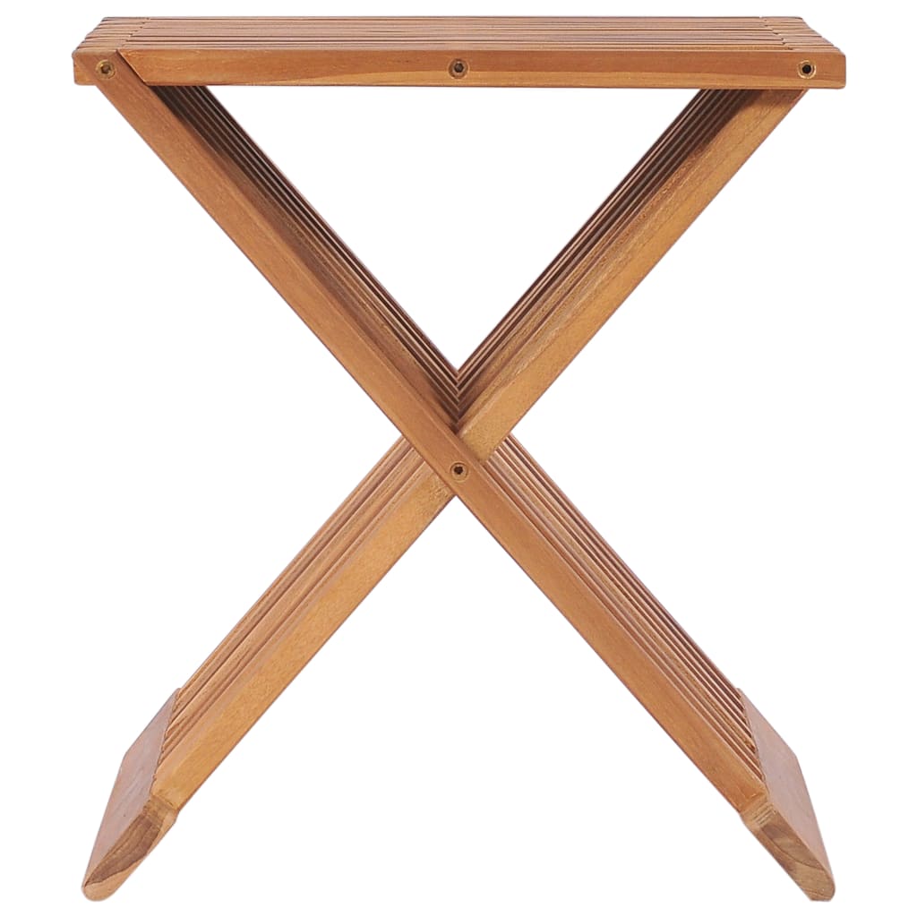 vidaXL Folding Stool 40x32x45 cm Solid Teak Wood