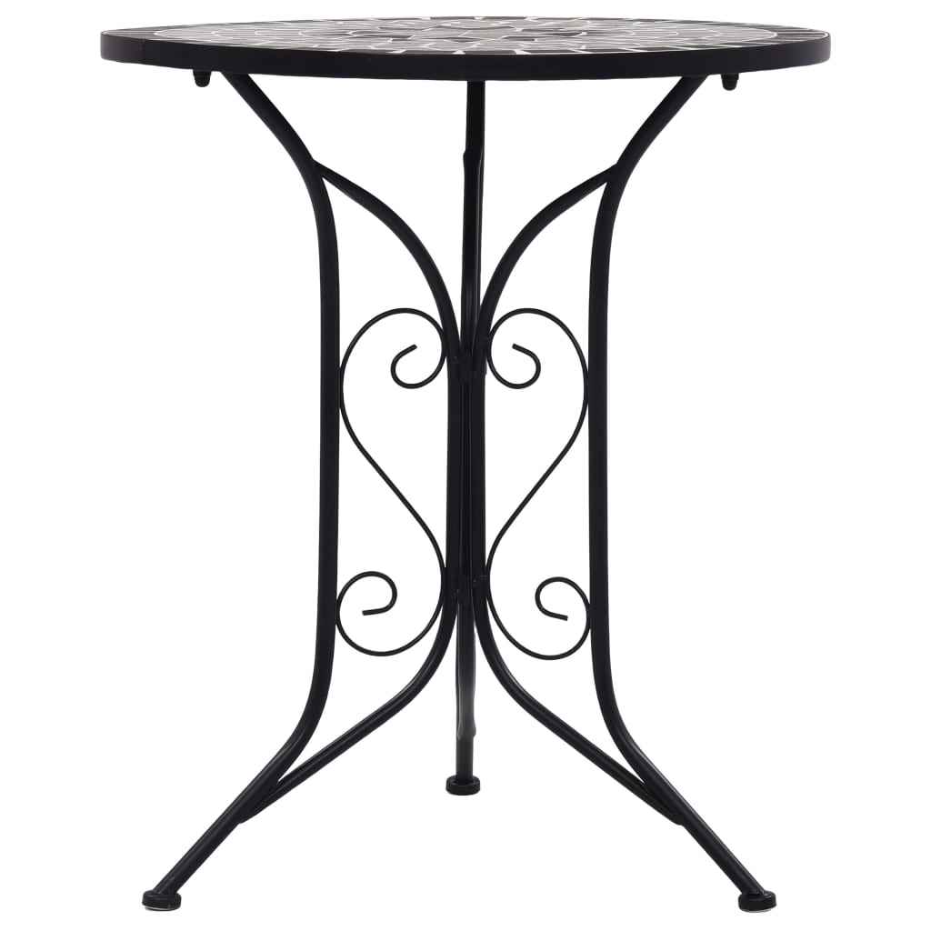 vidaXL 3 Piece Mosaic Bistro Set Ceramic Tile Grey