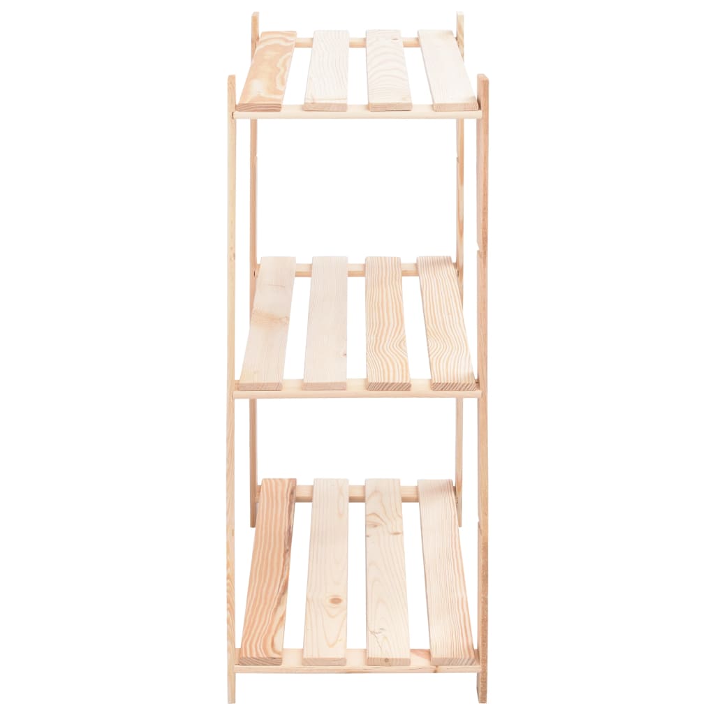 vidaXL 3-Tier Storage Racks 2 pcs 80x38x90 cm Solid Wood Pine 150 kg