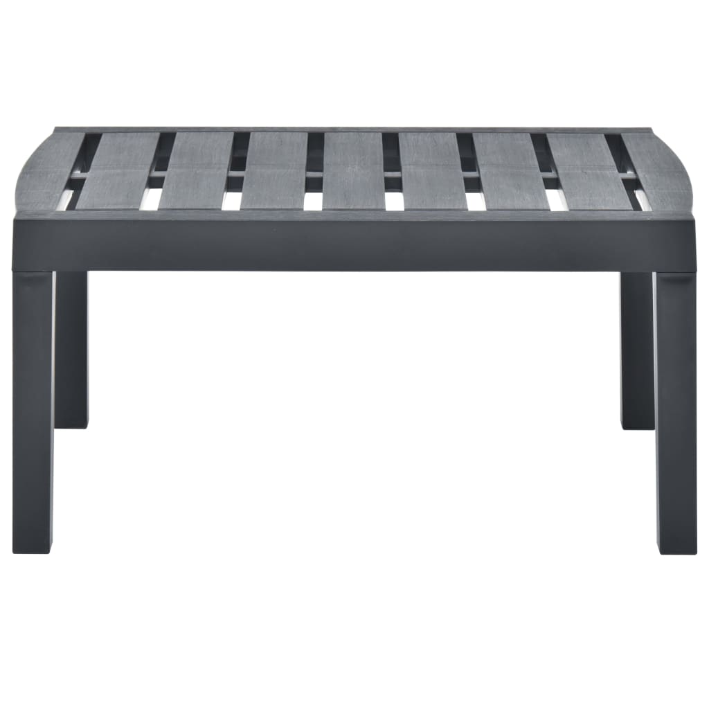 vidaXL Garden Table Anthracite 78x55x38 cm Plastic