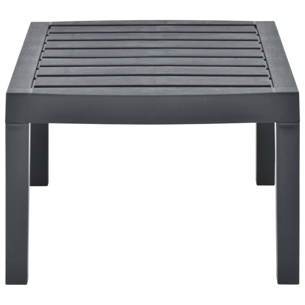 vidaXL Garden Table Anthracite 78x55x38 cm Plastic