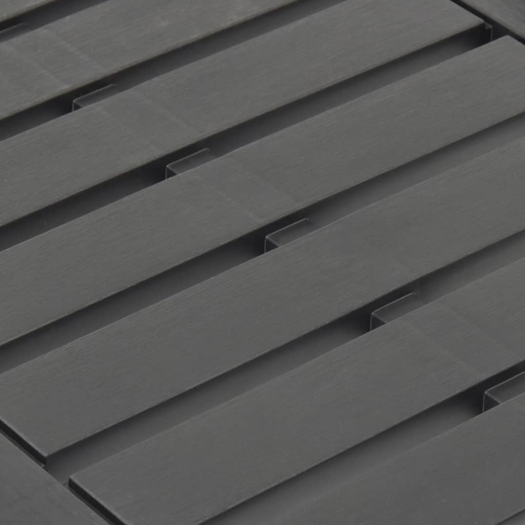 vidaXL Garden Table Anthracite 78x55x38 cm Plastic