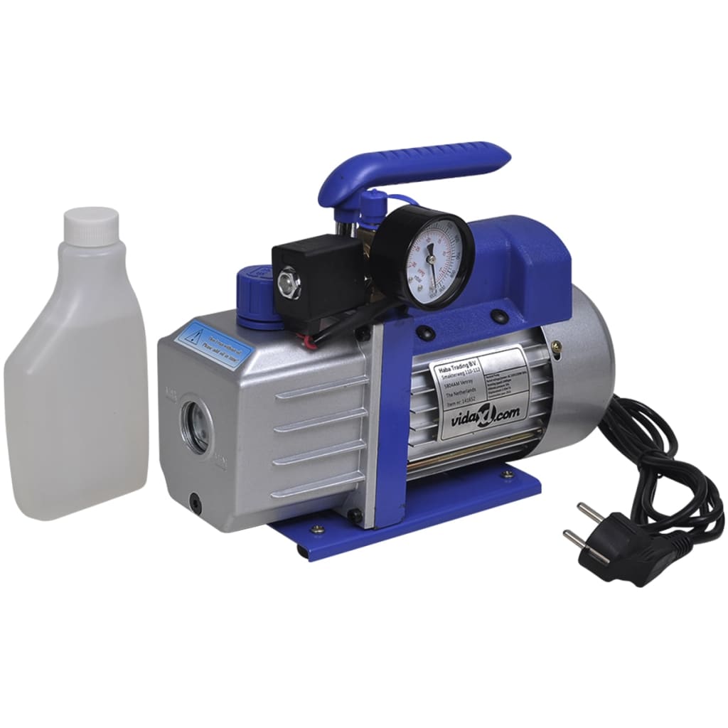 vidaXL Single Stage Vacuum Pump with 2-Way Manifold Gauge Set