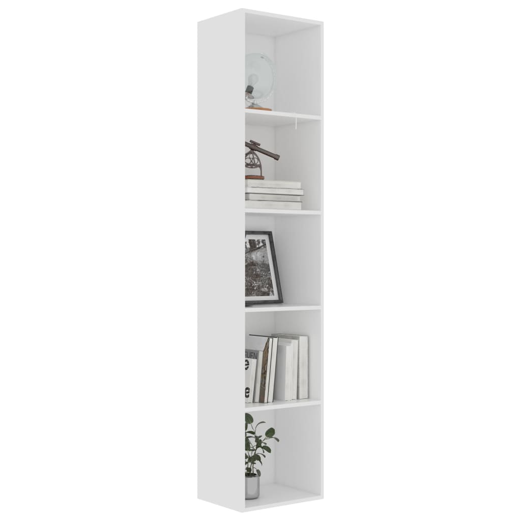 vidaXL Book Cabinet White 40x30x189 cm Engineered Wood