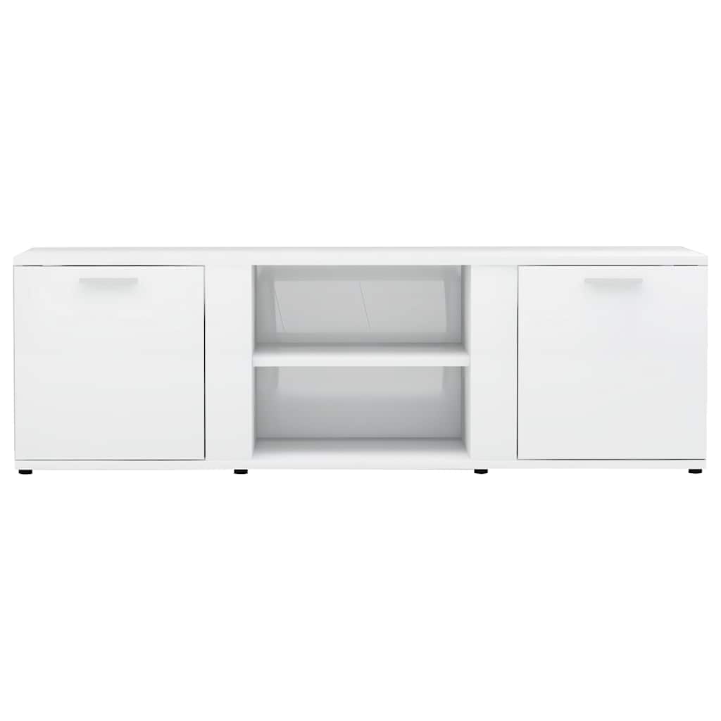 vidaXL TV Cabinet High Gloss White 120x34x37 cm Engineered Wood
