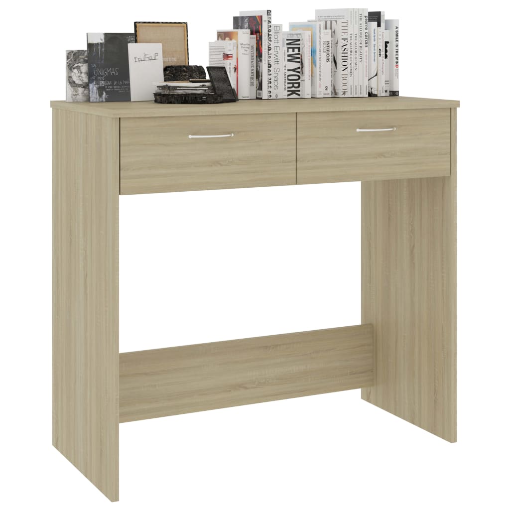 vidaXL Desk Sonoma Oak 80x40x75 cm Engineered Wood