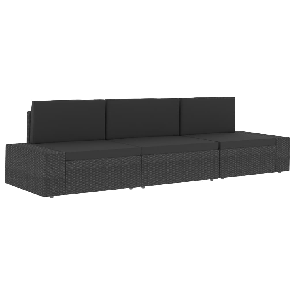 vidaXL Sectional Corner Sofa with Left Armrest Poly Rattan Brown