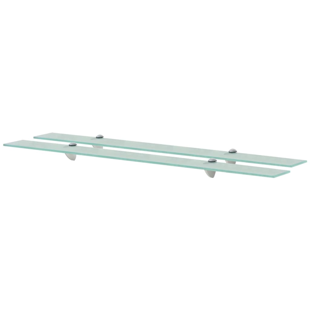 vidaXL Floating Shelves 2 pcs Glass 100x10 cm 8 mm