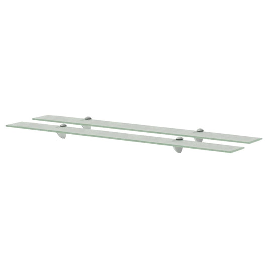 vidaXL Floating Shelves 2 pcs Glass 100x20 cm 8 mm
