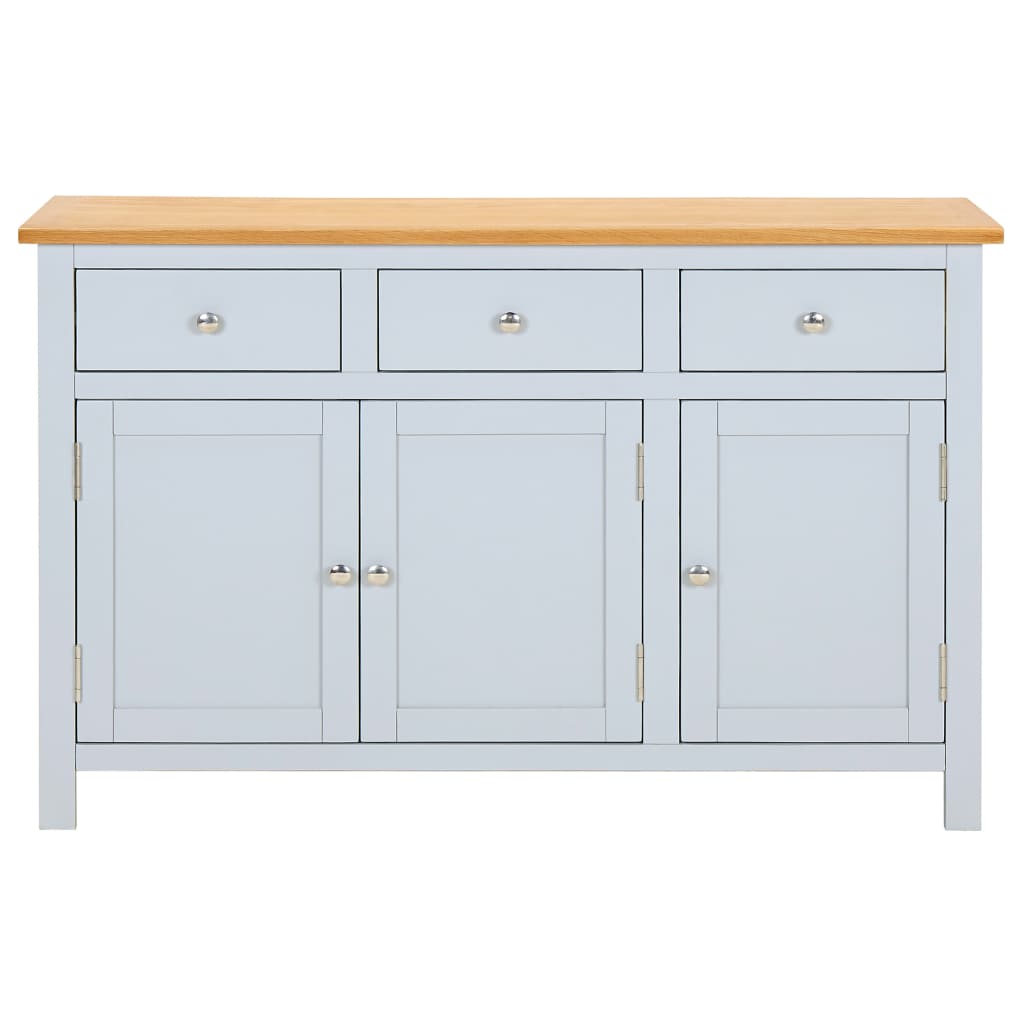 vidaXL Sideboard 110x33.5x70 cm Solid Oak Wood