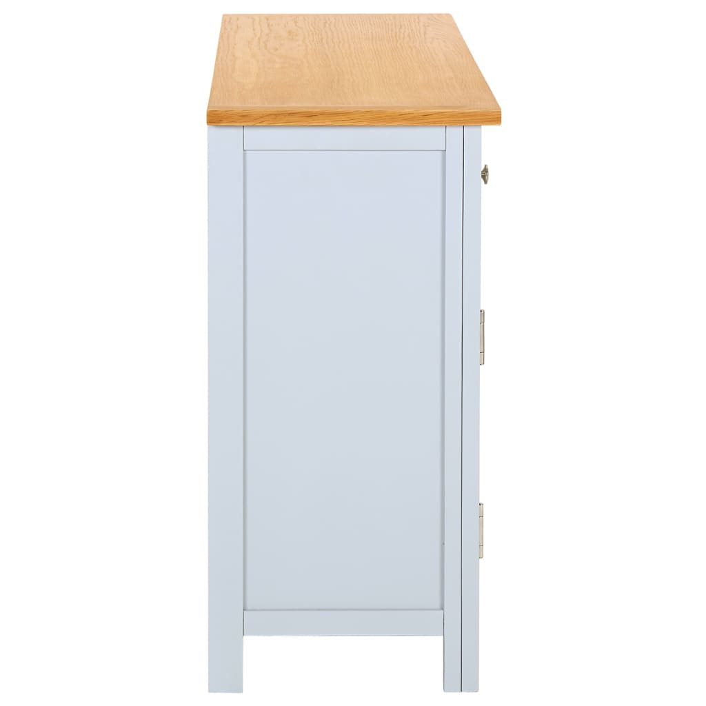vidaXL Sideboard 110x33.5x70 cm Solid Oak Wood
