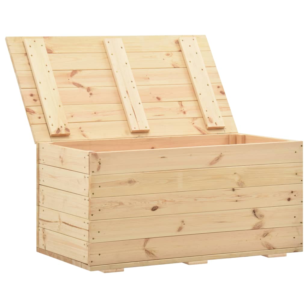 vidaXL Storage Box 100x54x50.7 cm Solid Pine Wood