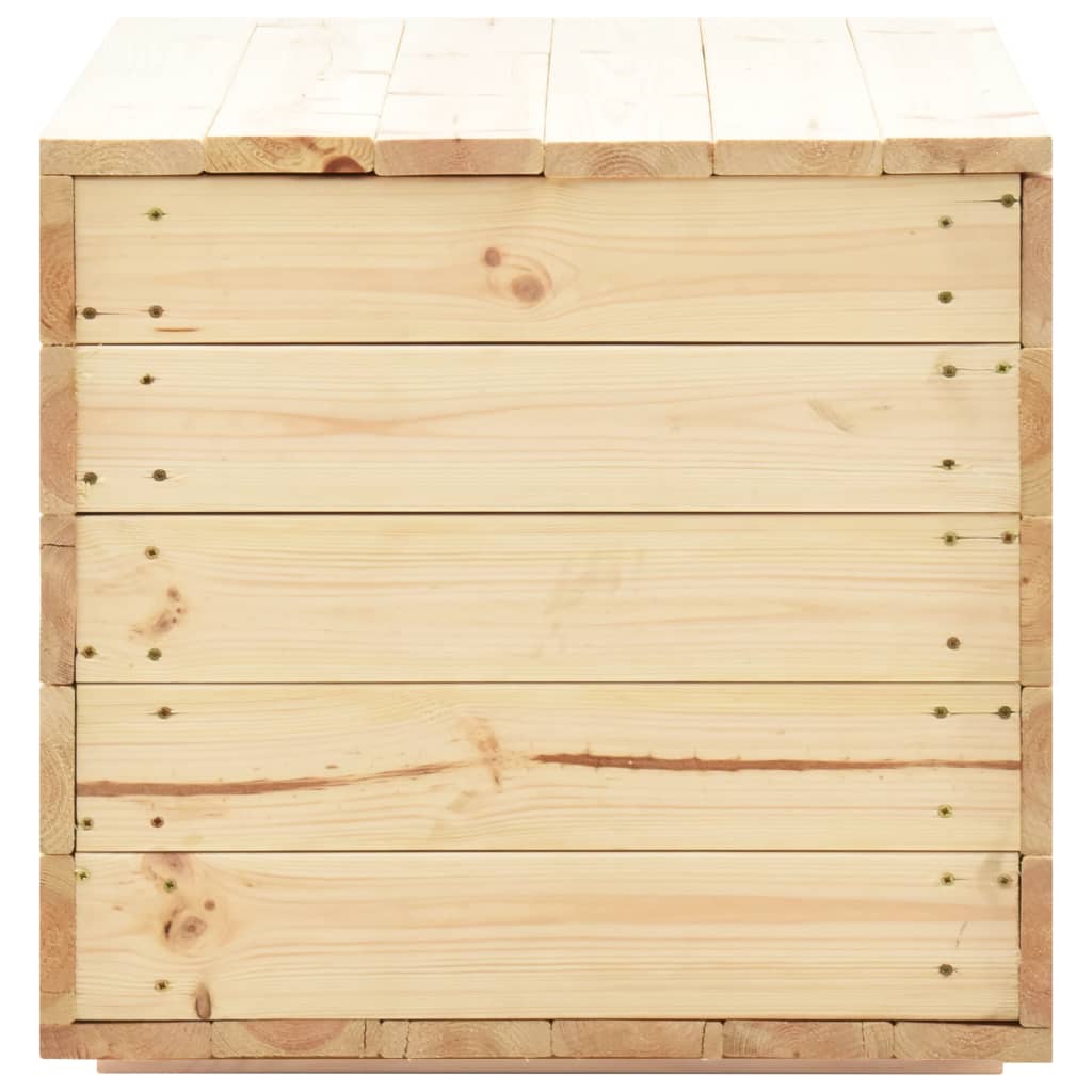 vidaXL Storage Box 100x54x50.7 cm Solid Pine Wood