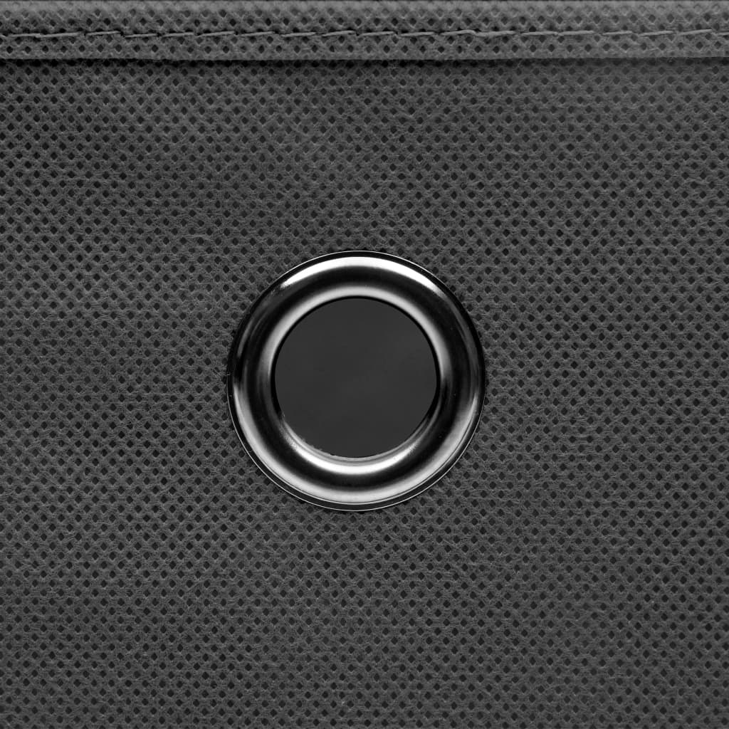 vidaXL Storage Boxes with Lids 10 pcs Grey 32x32x32 cm Fabric