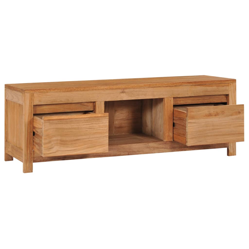 vidaXL TV Cabinet 100x30x35 cm Solid Teak Wood