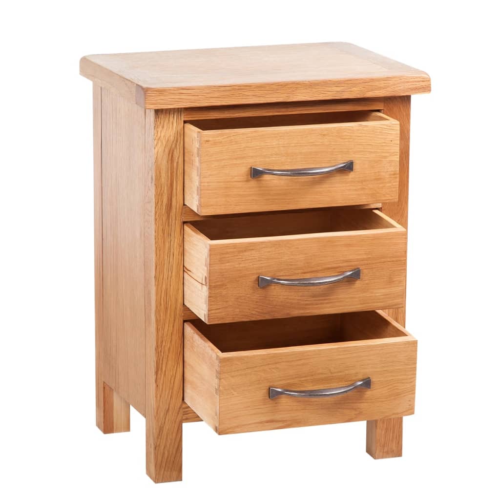 vidaXL Nightstands 2 pcs 40x30x54 cm Solid Oak Wood