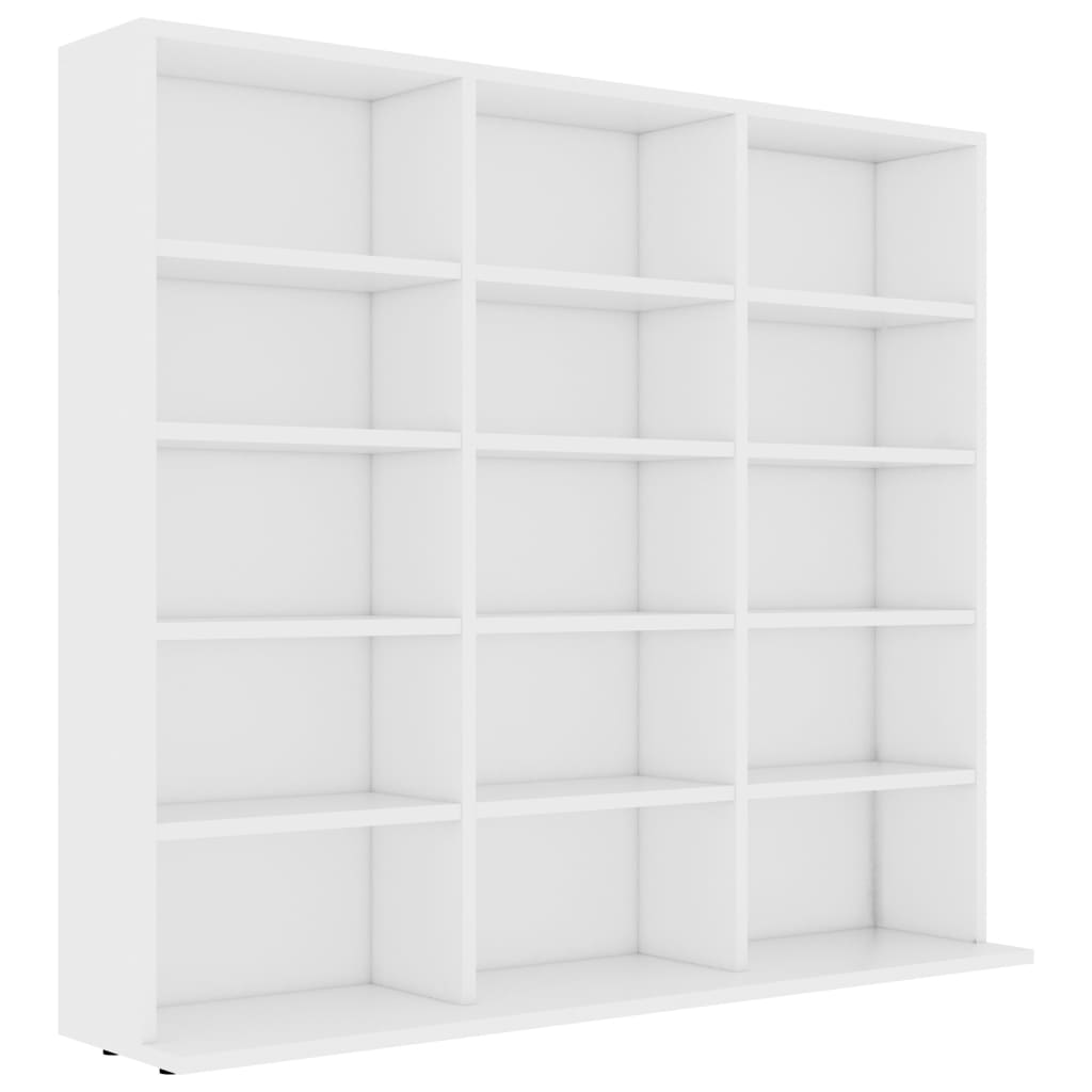vidaXL CD Cabinet White 102x23x89.5 cm Engineered Wood