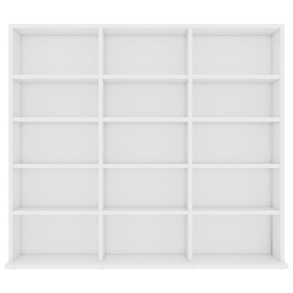 vidaXL CD Cabinet White 102x23x89.5 cm Engineered Wood