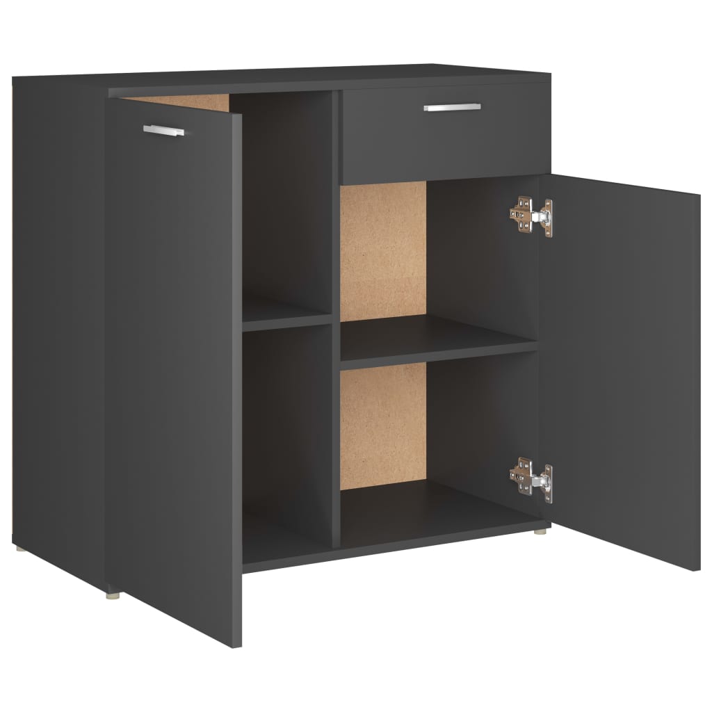 vidaXL Sideboard Grey 80x36x75 cm Engineered Wood