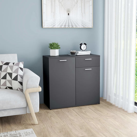 vidaXL Sideboard Grey 80x36x75 cm Engineered Wood