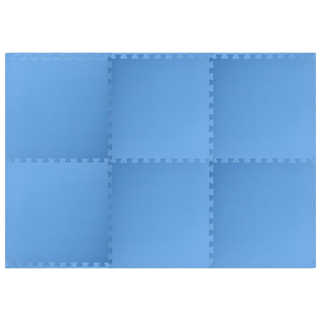 vidaXL Floor Mats 6 pcs 2.16 m² EVA Foam Blue